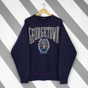 Vintage 90s Georgetown University Blue Sweatshirt
